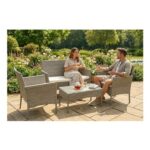 Weather-Resistant 4-Seater Rattan Garden Furniture Set