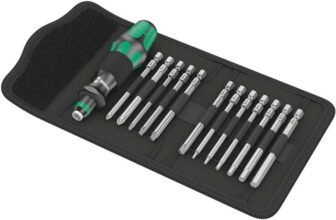 Wera – 05004171001 – Bicycle 2, Kraftform Kompakt Interchangeable Screwdriver Set, Black, 13pc