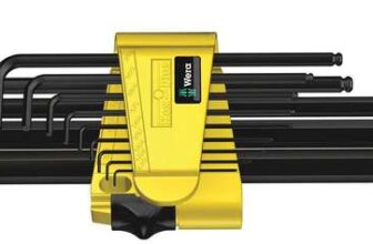 Wera 05021728001 Hex-Plus Hex Key Set 950 PKL/13 SZ N High Torque with Ball-end, Imperial BlackLaser
