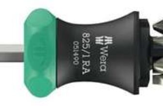 Wera Kraftform Kompakt 27 RA 1 Screwdriver & Bits, 6 Pieces – 05051517001