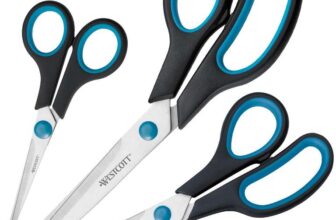 Westcott Easy Grip Scissors 3 Pieces Black Universal Scissors with Comfort Grip