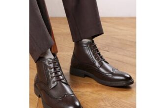 Wheres That from Henry Dark Brown Brogue Lace-up Ankle Boots