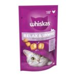 Whiskas Relax and Unwind Cat Treats, Chicken Filling, 8x45g