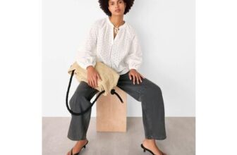 White Broderie v Neck Blouse