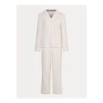 White Heart Print Long Sleeve Pyjamas