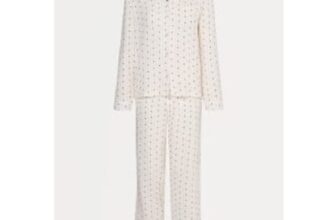 White Heart Print Long Sleeve Pyjamas