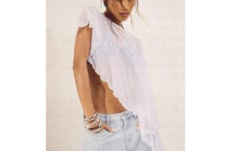 White Sheer Mesh Cape Top