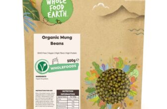 Wholefood Earth Organic Mung Beans 500g GMO Free Vegan High Fibre High Protein Certified Organic