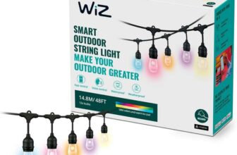 WiZ Smart Colour Connected Outdoor Festoon String Lights (15M/48ft – UK Plug)
