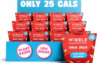 Wibble Jelly Pots, Cola, 12 Pack, Plant Based, 25 Cals, Low Calorie, Low Sugar, Vegan, Vegetarian, Jello