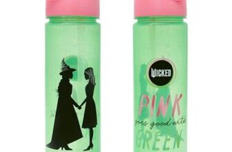 Wicked Water Bottle 600ml with Straw Glinda Elphaba