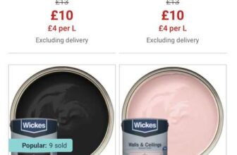 Wickes Vinyl Silk / Matt Emulsion Paints 2.5L ( loads of shades ) Free C&C