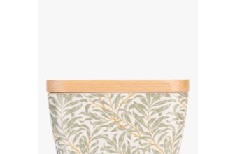 William Morris Willow Boughs Butter Dish, FSC-Certified (Beech Wood), Green