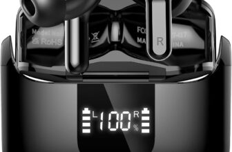 Wireless Earbuds, 6D-Stereo 2026 Bluetooth 5.4 Headphones, 50Hrs Deep Bass Ear Buds, ENC Noise Cancelling Earphones, USB-C Fast Charging, IP-X7 Waterproof Headset Android iOS for Sport Gym Running