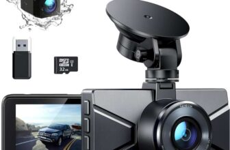 Wolfang 2.5K Car Dashcam Front Rear 1440P 1080P FHD In-Car Camera 32GB SD card