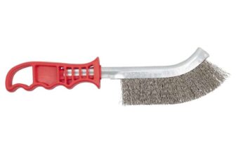 Wolfcraft Stainless Steel Hand Wire Brush With Plastic Handle
