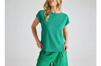 Womens Jade Plisse Top