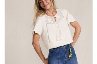 Womens Slub Cotton Flutter Sleeve Top