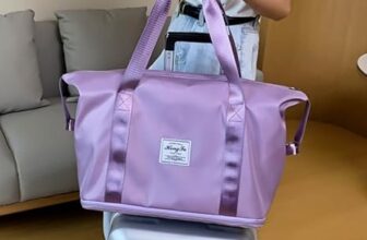 Womens Travel Bags, Shoulder Weekender Overnight Bag, Airplane Travel Essentials for Flying, Light Purple, Light Purple, L, Modern