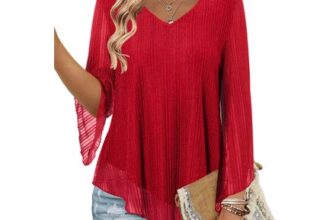 Womens v Neck Dressy Blouse