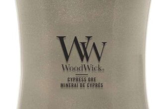 WoodWick Scented Candle with Crackling Wick Cypress Ore Medium Hourglass Candle Up To 60 Hours – S&S £9.95