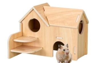 Wooden Hamster House and Hideout for Small Pets