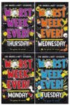 Worst Week Ever Weekday 4 Childrens Book Set. Free C&C Limited / I Love Dork The Ultimate Collection 12 Book Set – £7 – Instore V. Limited