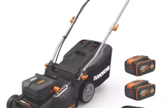 Worx 40V (2x20V) 37cm Brushless Cordless Mower – Includes 2x 4.0Ah Batteries & Dual Charger (5 Years Warranty)