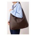 Woven Texture Oversized Tote Shoulder Bag
