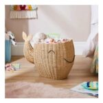 Woven Whale Basket L 60cm X W 30cm X D 30cm