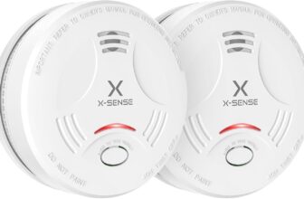 X-Sense Smoke Alarm for Home, 10-Year Battery Fire Alarm, LED Indicator & Silence Button, Smoke Detector Battery Operated, Conforms to EN 14604 Standard, SD11, 2-Pack