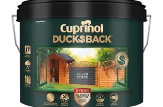 X3 Cuprinol Ducksback Silver Copse Matt Exterior Shed & Fence Protector Wood Paint, 9L Tin – Free C&C