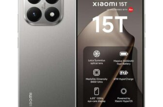 XIAOMI 15T, Smartphone 12512GB, 6.83 120Hz Eye-care Display, MediaTek Dimensity 8400-Ultra, 50MP Leica – Titanium / Black