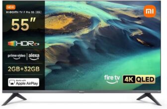 XIAOMI TV F Pro 55 – 4K 55 Inch QLED, Smart TV, Fire TV, HDR10, 60Hz with 120Hz Game Boost Mode