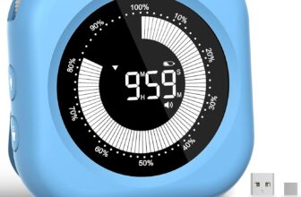 XREXS Kitchen Timer, 10 Hour Rechargeable, Visual Time Bars, Adjustable Brightness & Volume, Magnetic Timer for Class/Meeting/Study/Office/Kitchen