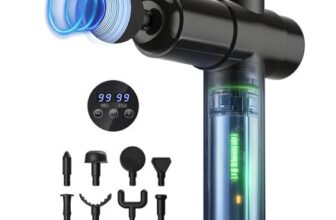 XSWCCJJ Carbon Fibre Massage Gun with 8 Heads