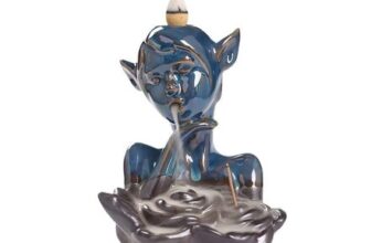 XUDREZ Handmade Backflow Waterfall Ceramic Incense Burner