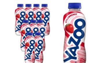YAZOO Strawberry Milkshake Drink, Protein & Calcium, 400 Ml