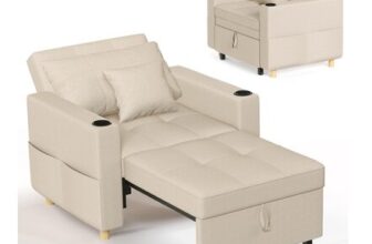 YODOLLA 3-in-1 Convertible Sleeper Chair Bed