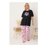 YOURS Curve Black Feline Sleepy Wide