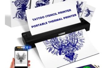 YUEBBB Wireless Tattoo Printer, Mobile and PC Compatible, Papers Included