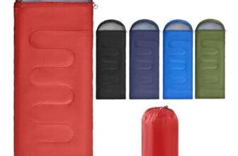 Yaheetech 3-Season Single Sleeping Bag, Lightweight, Red