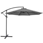 Yaheetech Cantilever Parasol Umbrella 3m – Crank Handle & Cross Base & Ribs
