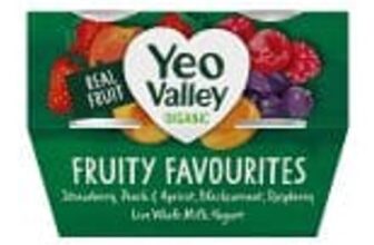Yeo Valley Fruity Favourites Organic Yogurts4x110g