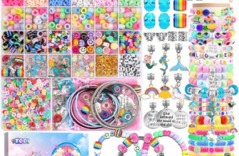 ZOOI Gifts for Teenage Girls, Friendship DIY Beads Bracelet Making Kit, Unicorn Gifts for Girls Birthday Presents 8-12 Girls Charm Jewelry Making Kit Girls Toys Age 6-13