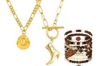 ZPSCXQ Cowgirl Jewelry Set: 3-Piece, 2 Necklaces, 1 Bracelet