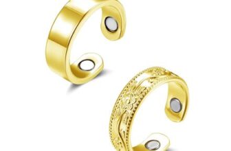 Zecimi Adjustable Rings for Women, 2-Pack Neutral Fidget Ring Set