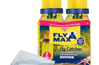 Zero In Outdoor Fly Trap – Ready-Baited Fly Catcher, Twin Pack