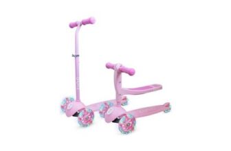 Zinc My First 3-in-1 Kids Light up 3 Wheel Scooter – Pink