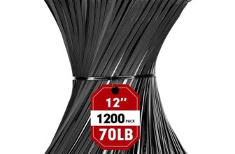 Zip Ties, RAZCC 1200pcs Black Cable Zip Ties 12 Inch, Heavy Duty Plastic Wire Ties with 70lb Tensile Strength,